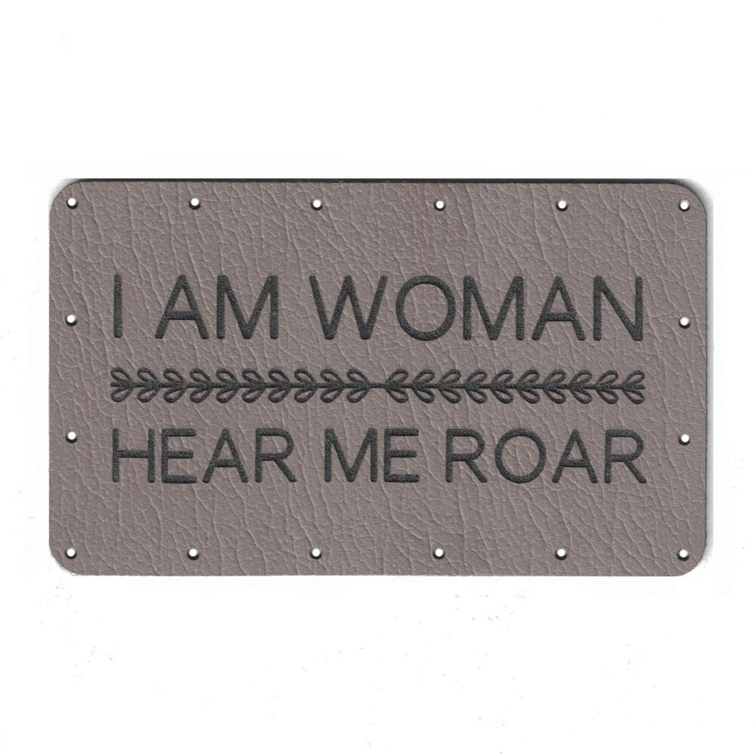I AM WOMAN - 2.5 X 1.5 Inch Faux Leather Patch