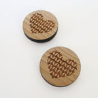 knit stitch heart magnet set