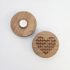 knit stitch heart magnet set