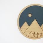 Wall Art - Mountains Maple - 8"