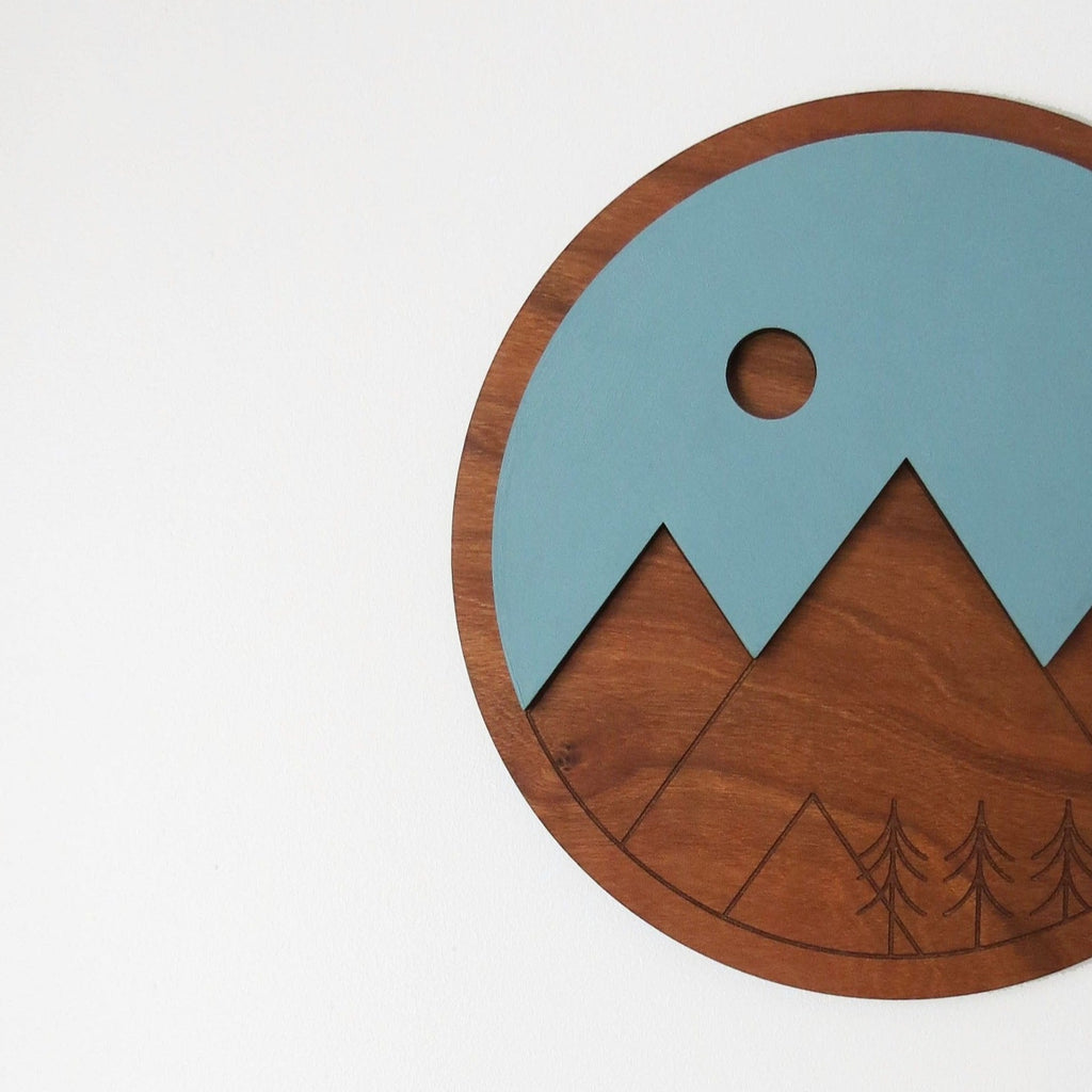 Wall Art - Mountains Cherry - 8"
