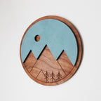 Wall Art - Mountains Cherry - 8"