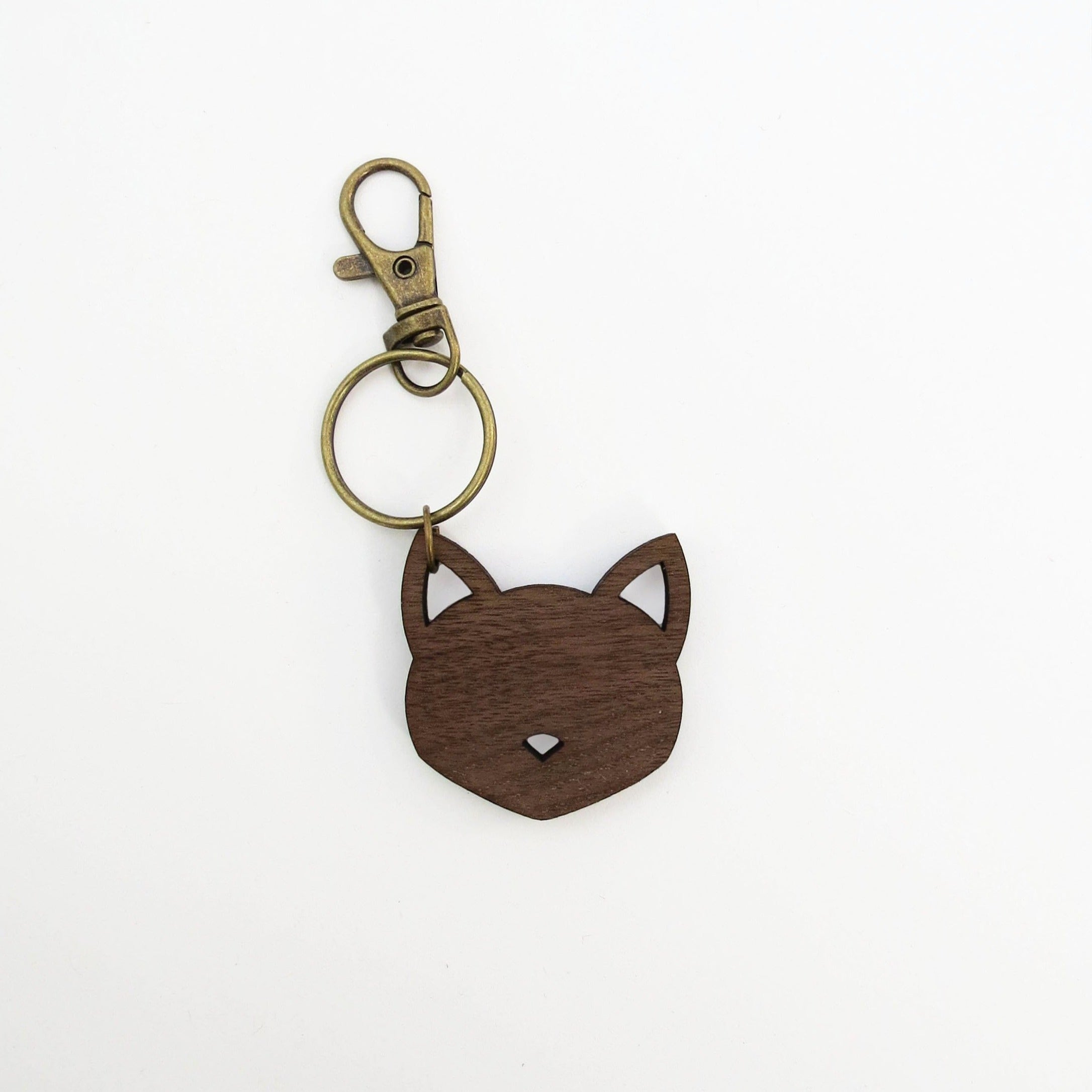Wood Cat Charm