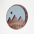 Wall Art - Mountains Walnut - 8"