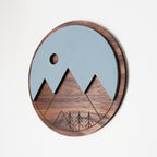 Wall Art - Mountains Walnut - 8"