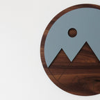 Wall Art - Mountains Walnut - 8"