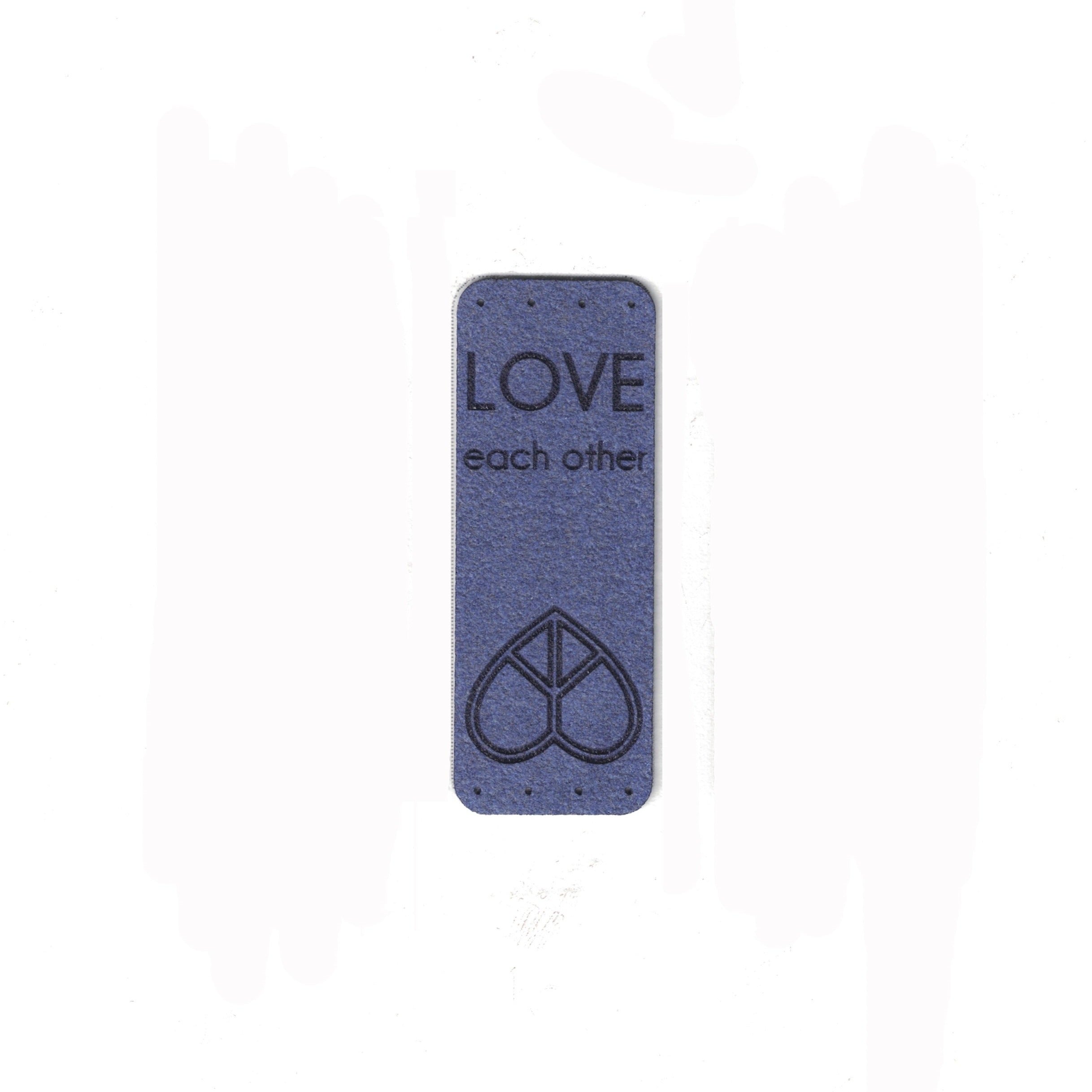 LOVE each other  - 0.75 x 2 Inch Faux Suede