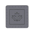 maple leaf design - 1.75 Inch Square Faux Leather Patch
