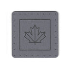 maple leaf design - 1.75 Inch Square Faux Leather Patch