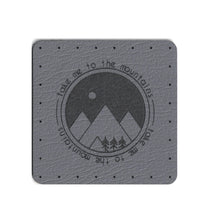 take me to the mountains  - 1.75 Inch Square Faux Leather Patch