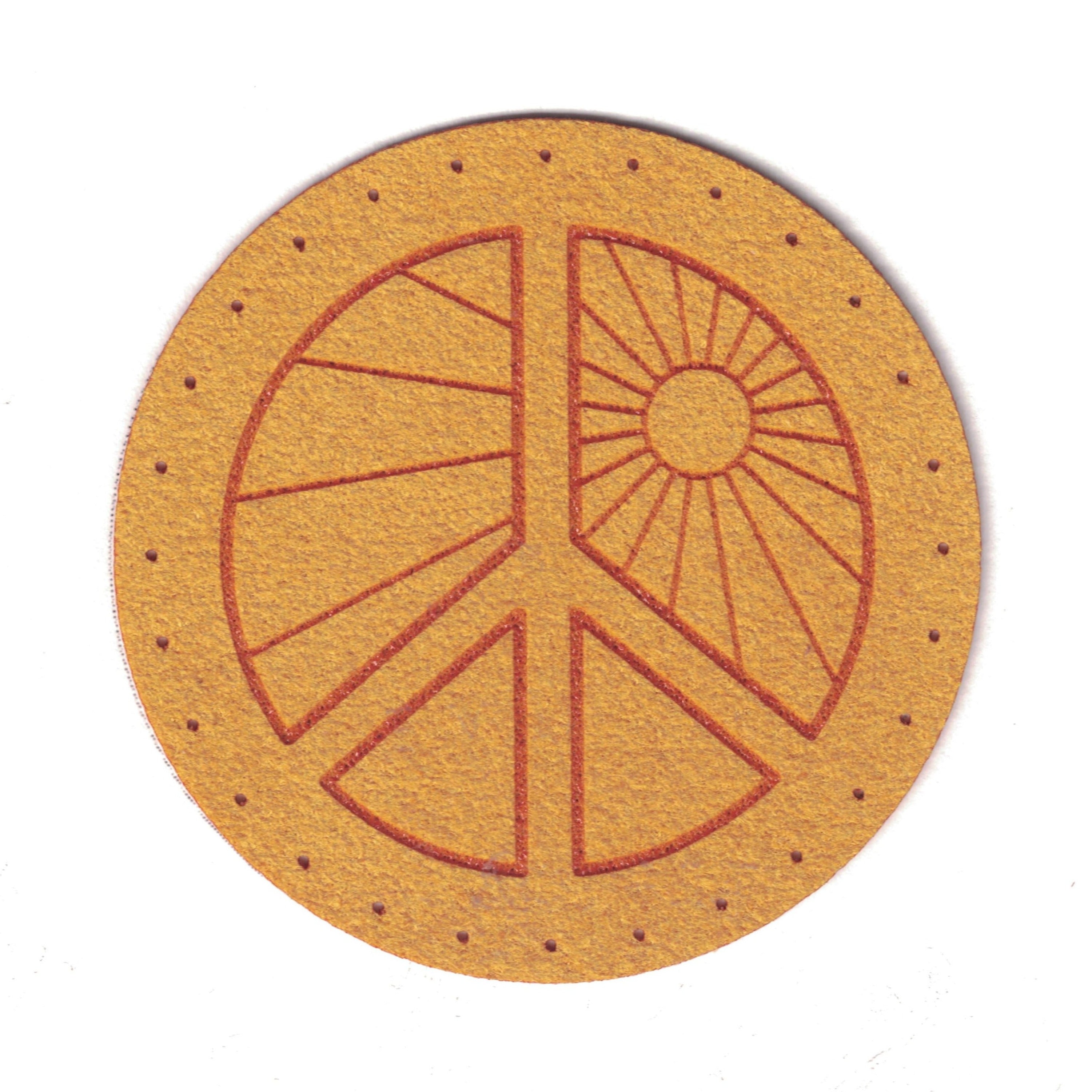 peace sun - 2 Inch Faux Suede Patch