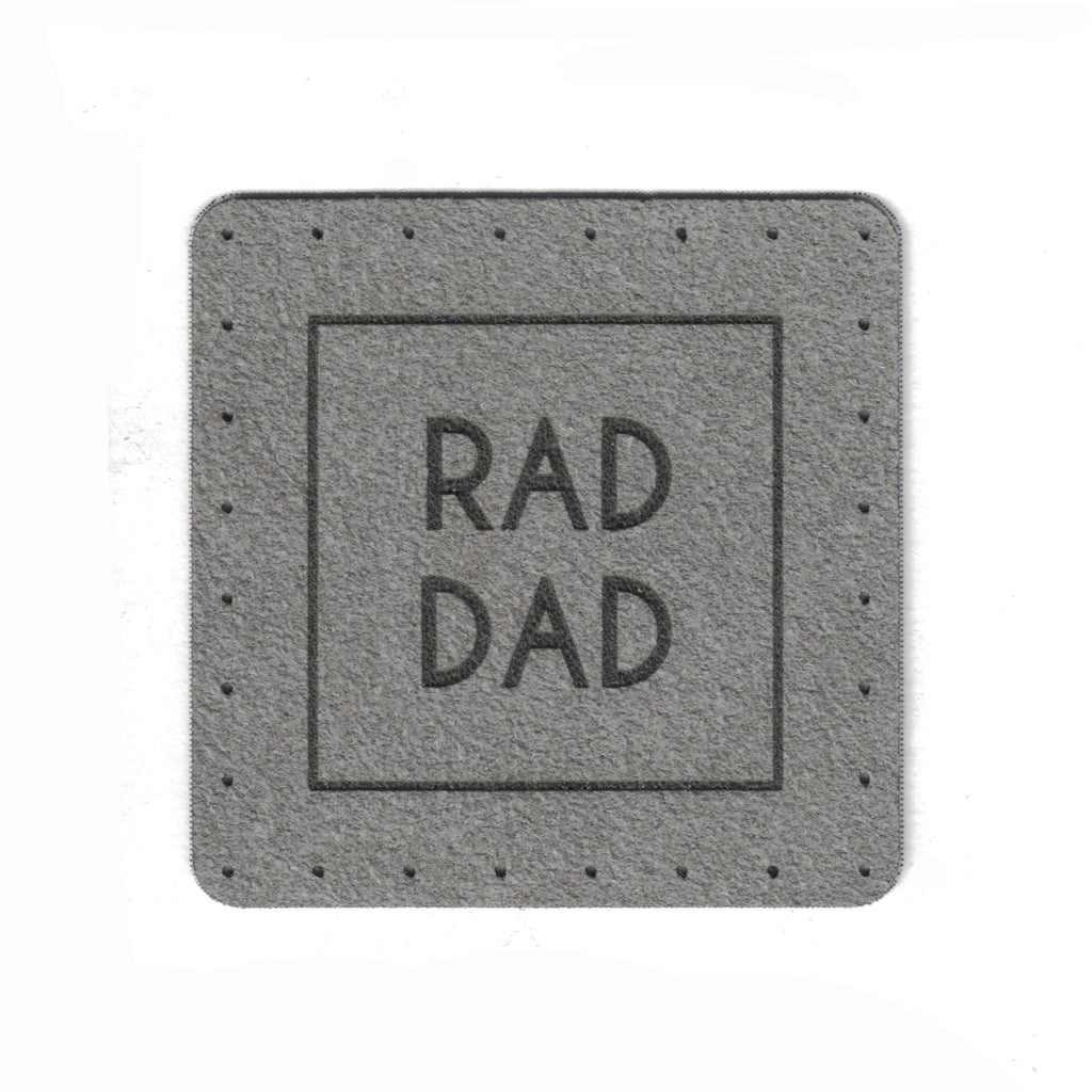 RAD DAD - 1.75 Inch Faux Suede Patch
