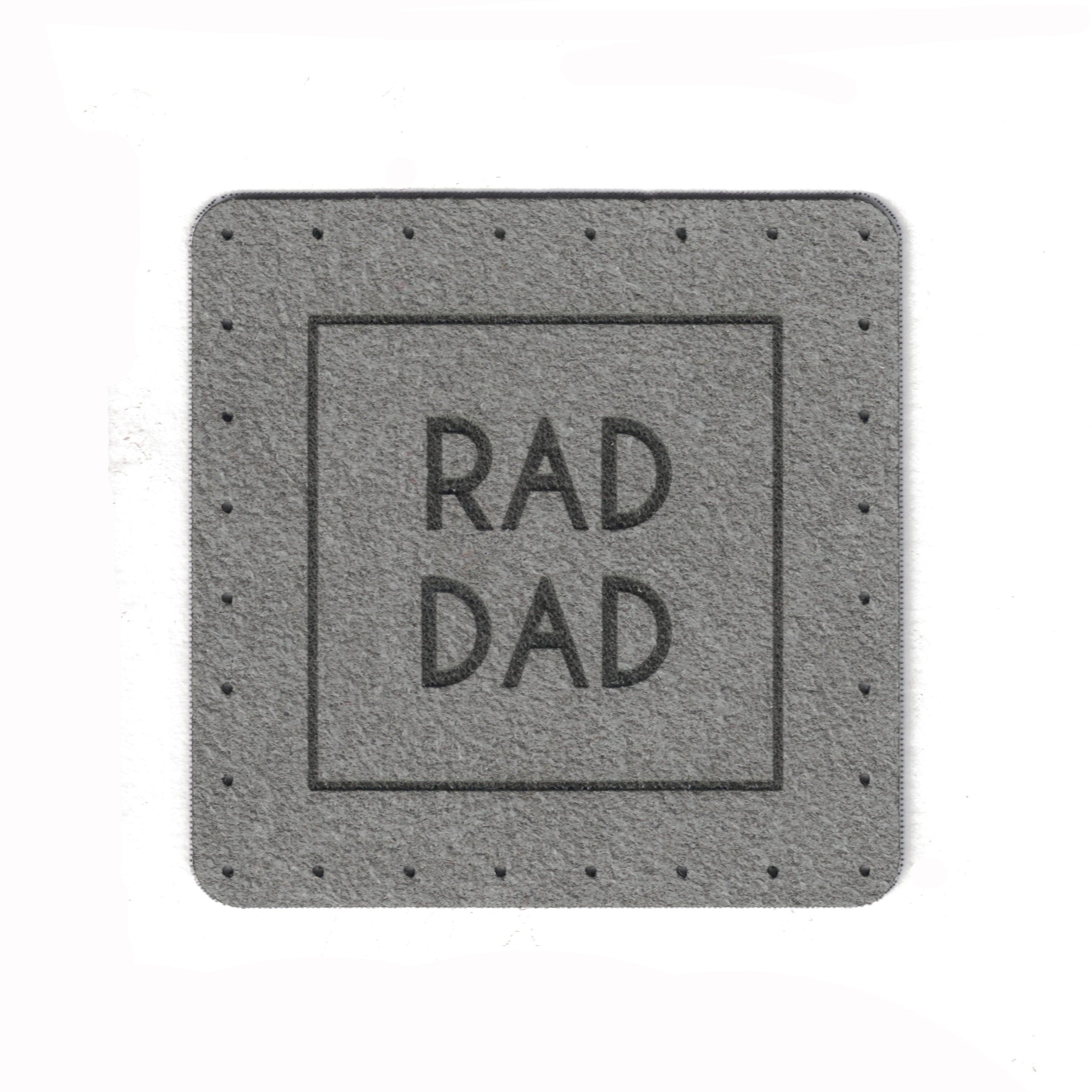 RAD DAD - 1.75 Inch Faux Suede Patch