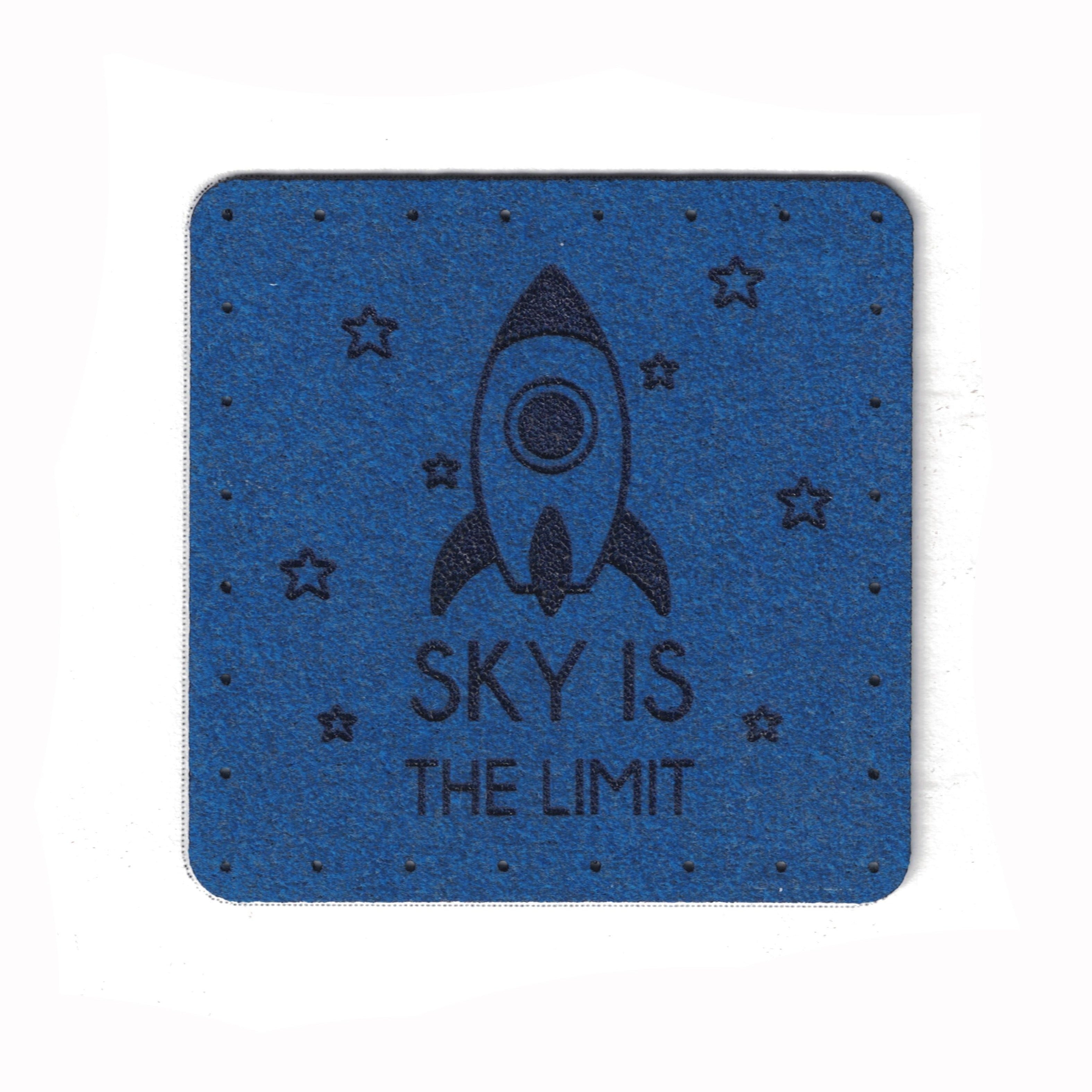 SKY IS THE LIMIT - 1.75 Inch Faux Suede Patch