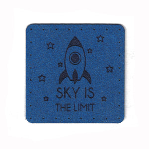 SKY IS THE LIMIT - 1.75 Inch Faux Suede Patch