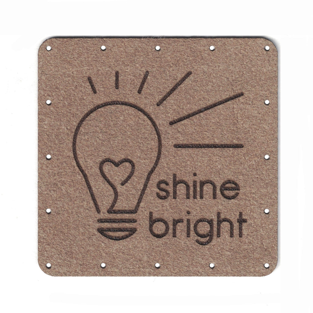 shine bright - 2 Inch Faux Suede Patch