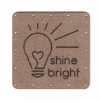 shine bright - 2 Inch Faux Suede Patch