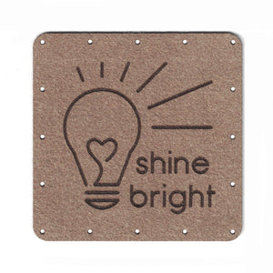 shine bright - 2 Inch Faux Suede Patch