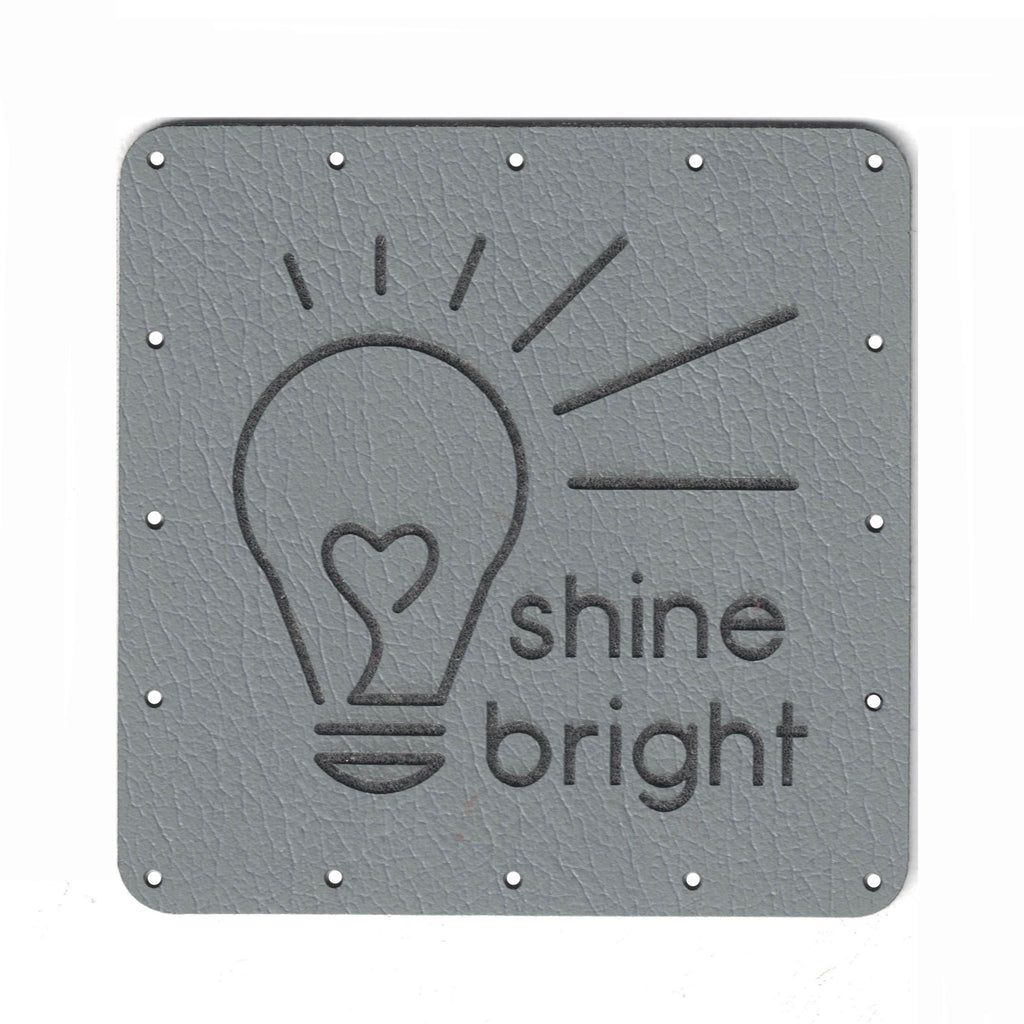 shine bright - 2 Inch Faux Leather Patch