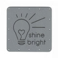 shine bright - 2 Inch Faux Leather Patch