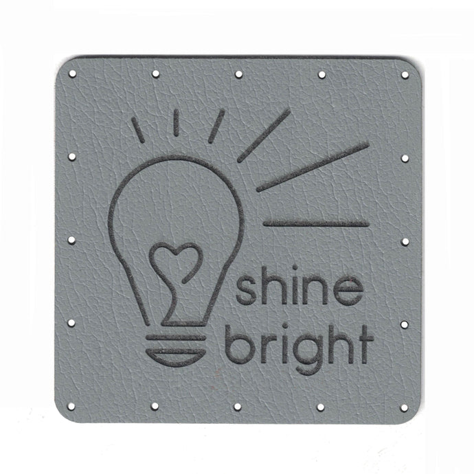 shine bright - 2 Inch Faux Leather Patch