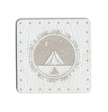 let's sleep under the stars - 1.75 Inch Square Faux Leather Patch