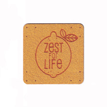 ZEST FOR LIFE - 1.5 Inch Faux Suede Patch