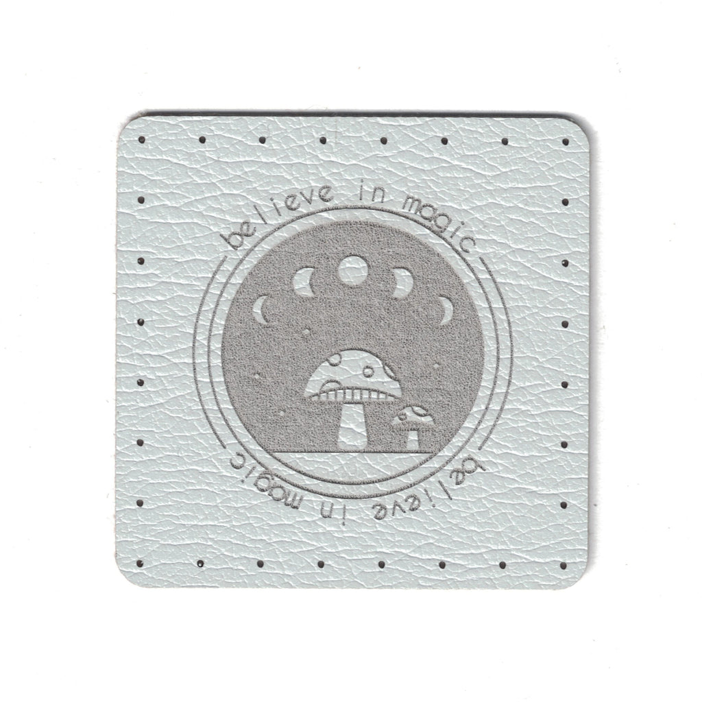 believe in magic  - 1.75 Inch Square Faux Leather Patch
