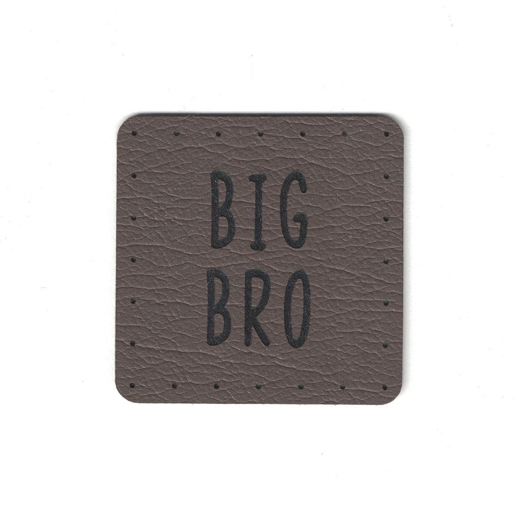 big bro - 1.5 Inch Square Faux Leather Patch