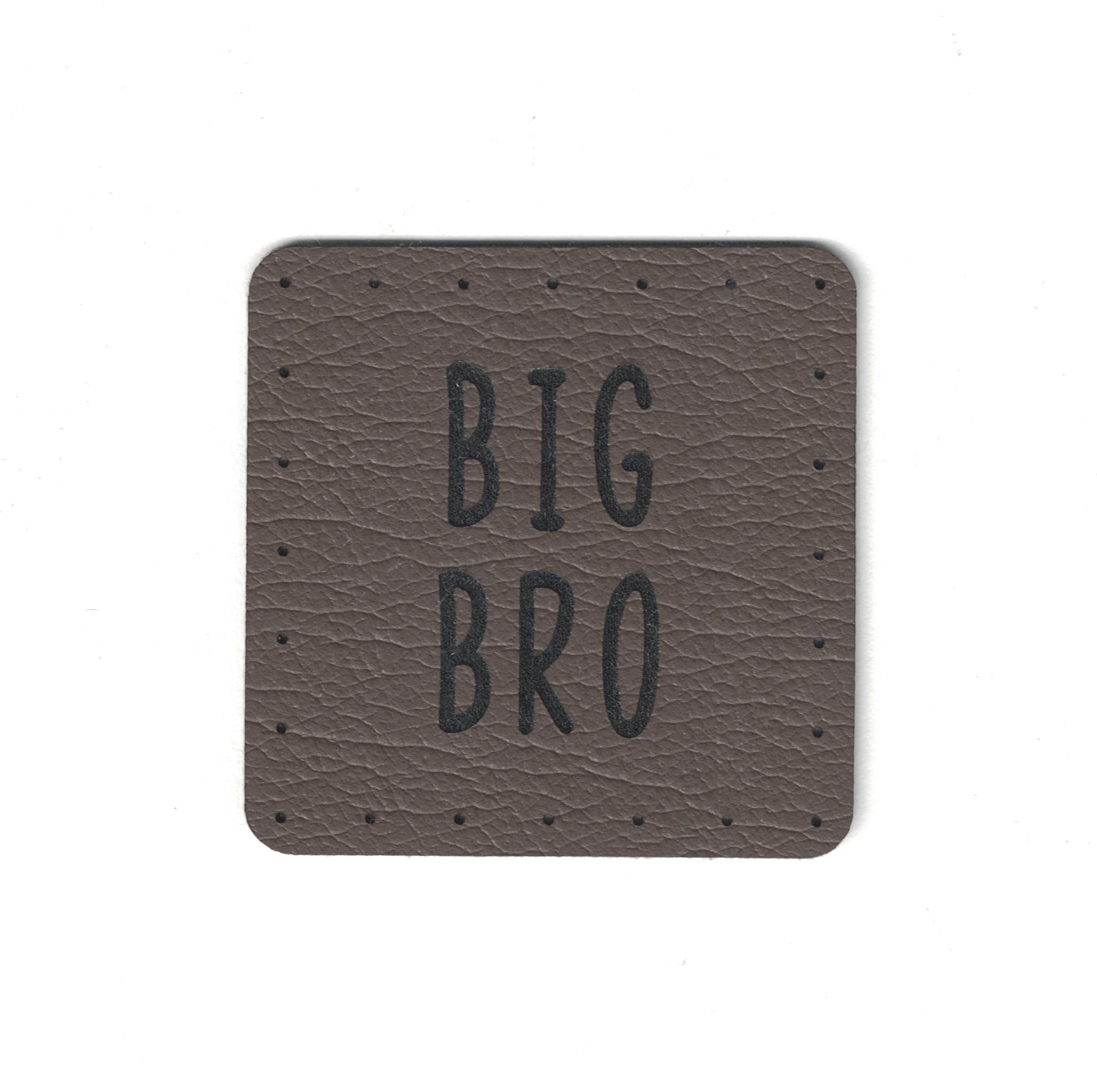 big bro - 1.5 Inch Square Faux Leather Patch