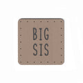 big sis - 1.5 Inch Square Faux Leather Patch