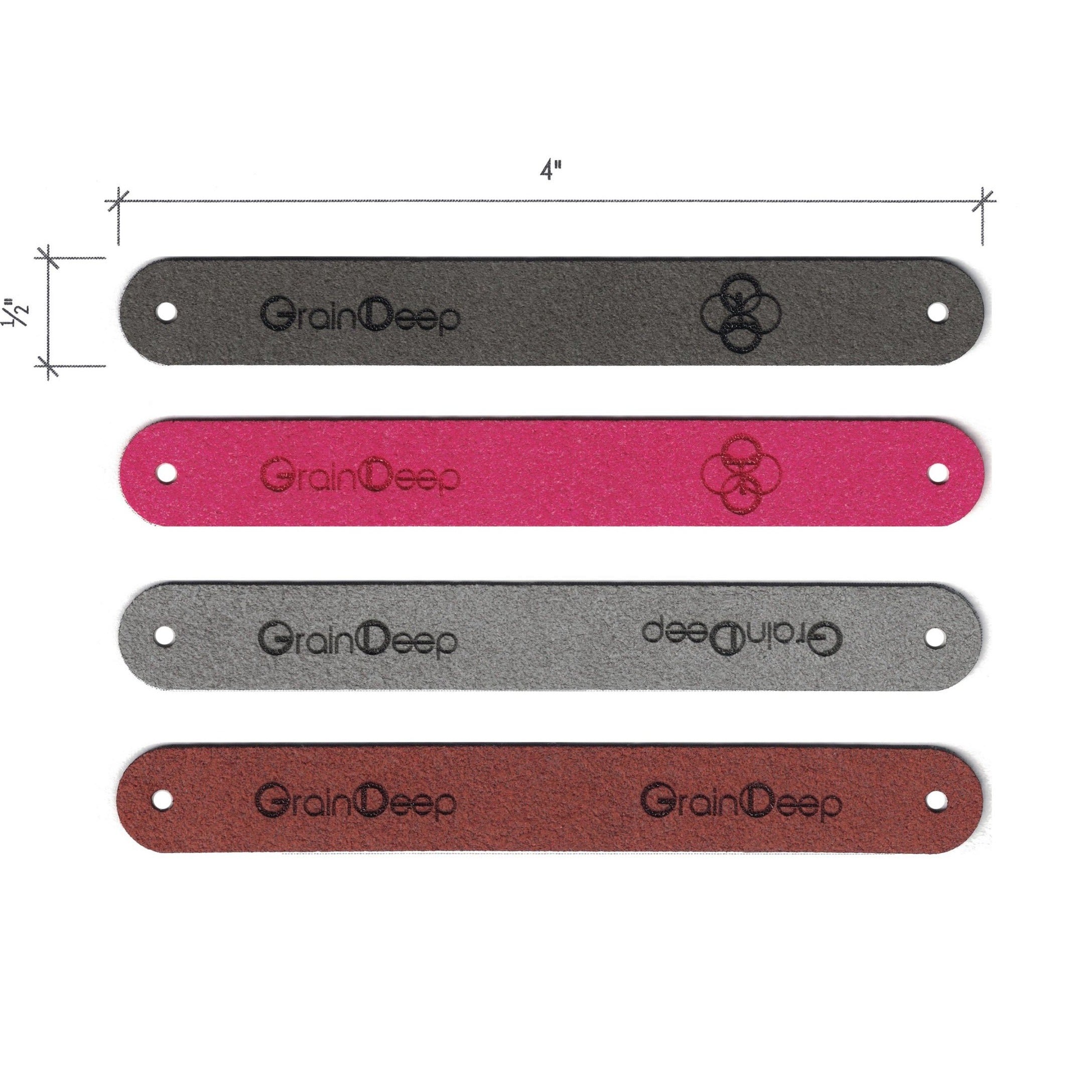 0.5 x 4 Inch - Custom Tags - Fold Over - Rivet Style