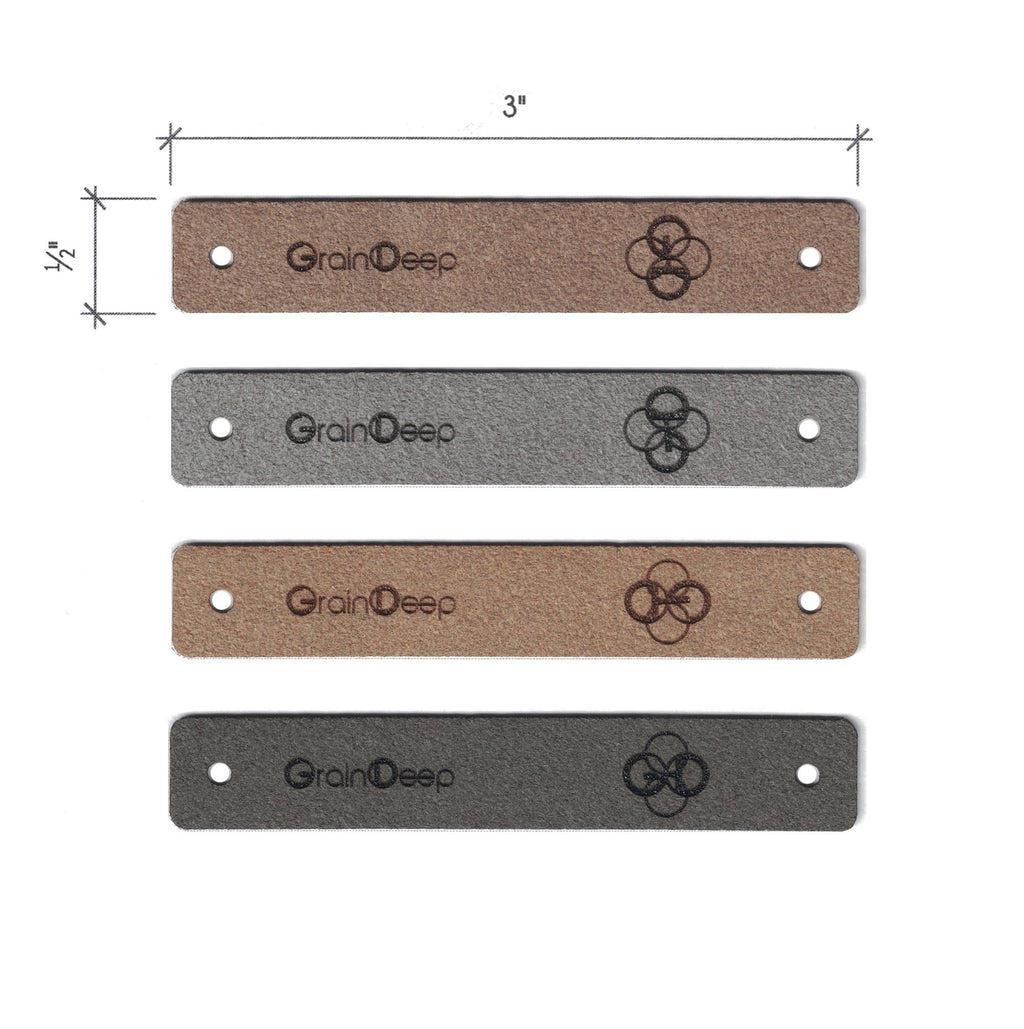 0.5 x 3 Inch - Custom Tags - Fold Over - Rivet Style