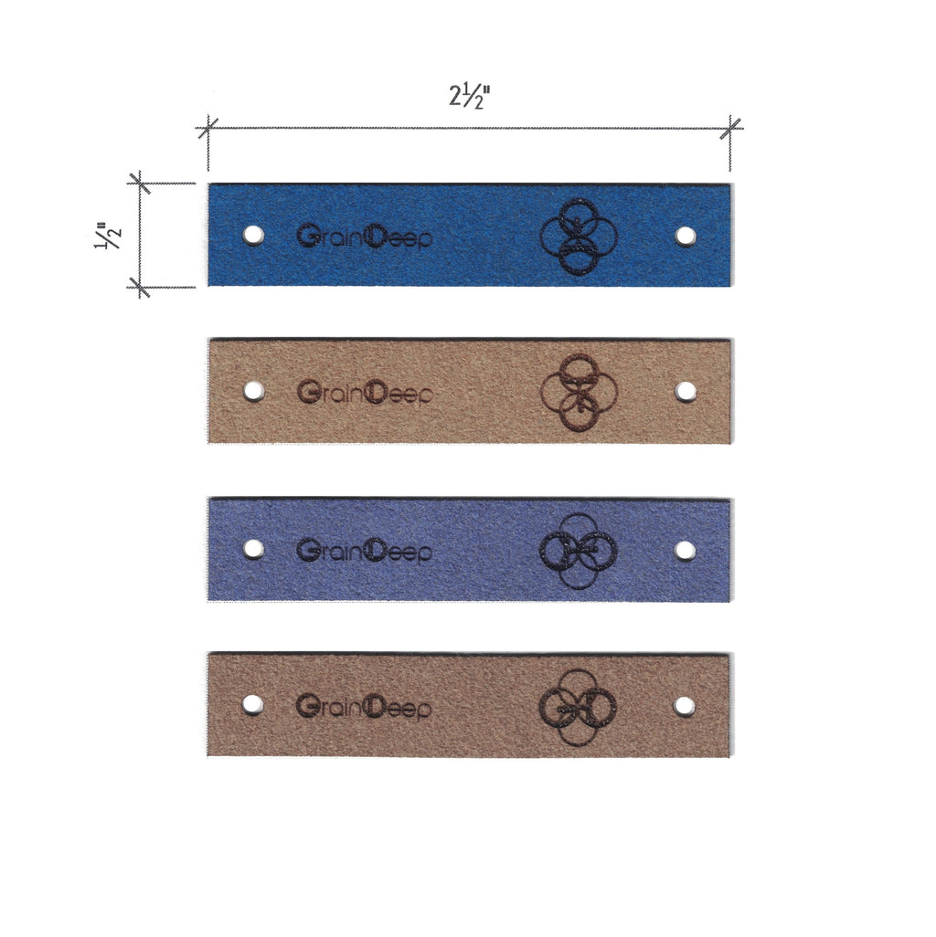0.5 x 2.5 Inch - Custom Tags - Fold Over - Rivet Style