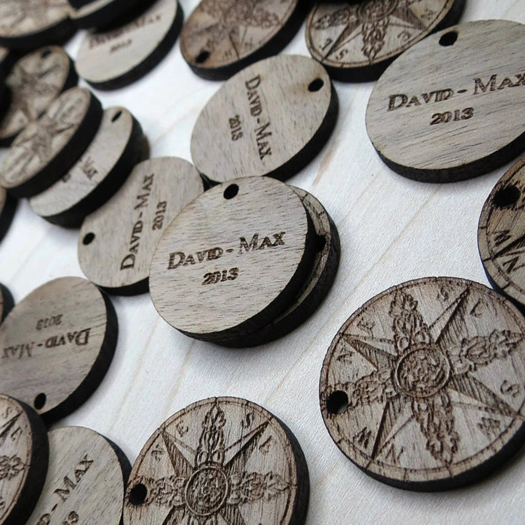 1 x 1 Inch - Custom Tags