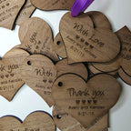 2 x 2 Inch - Custom Heart Tags