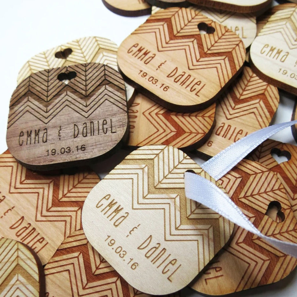 1.5 x 1.5 Inch - Custom Herringbone Tags