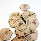 1.5 x 1.5 Inch - Custom Honey Tags