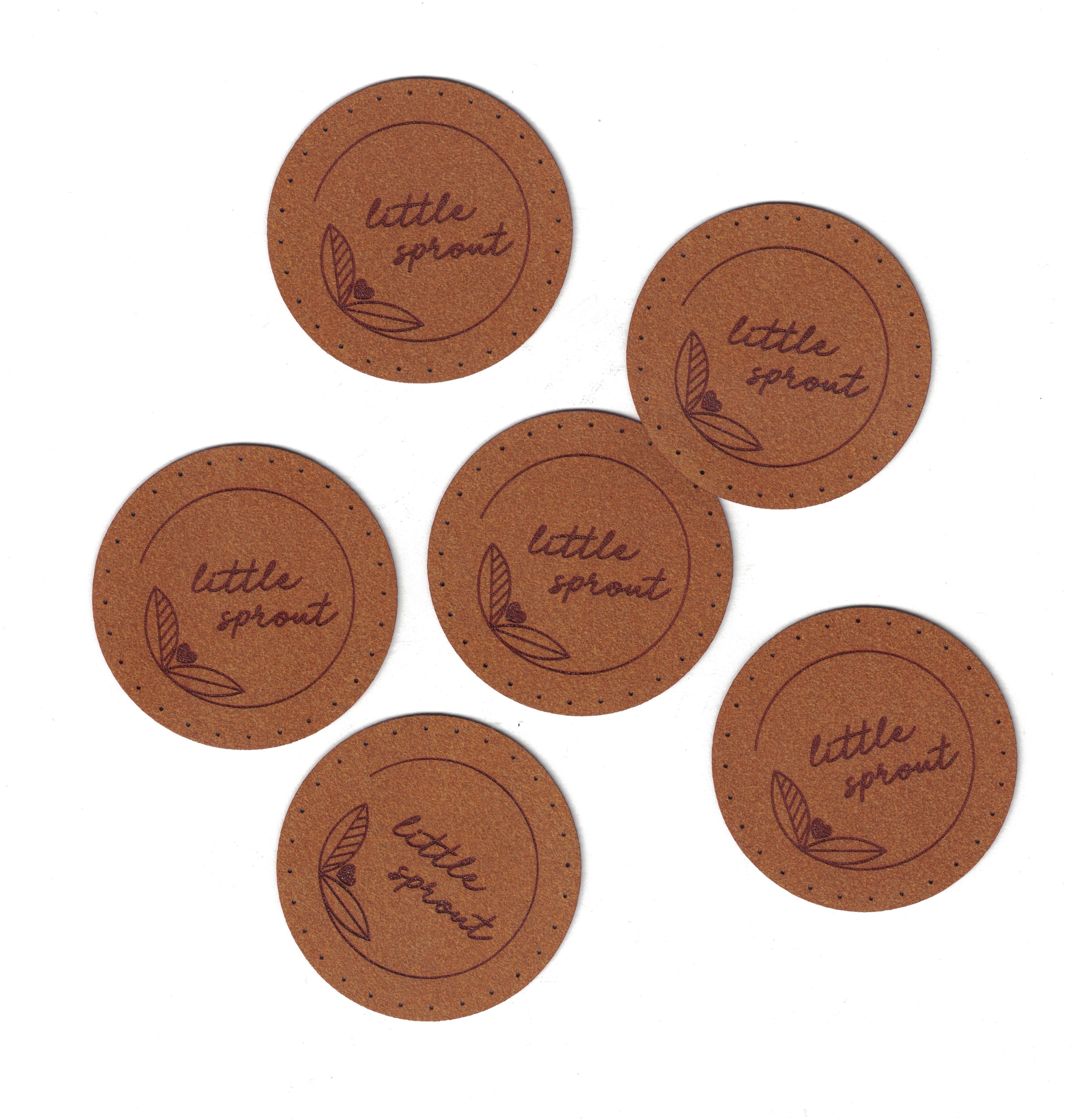 little sprout - 2 Inch Round Faux Suede Patch