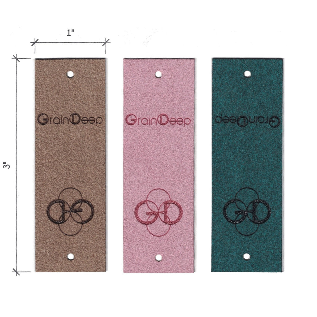 1 x 3 Inch - Custom Tags - Fold Over - Rivet Style