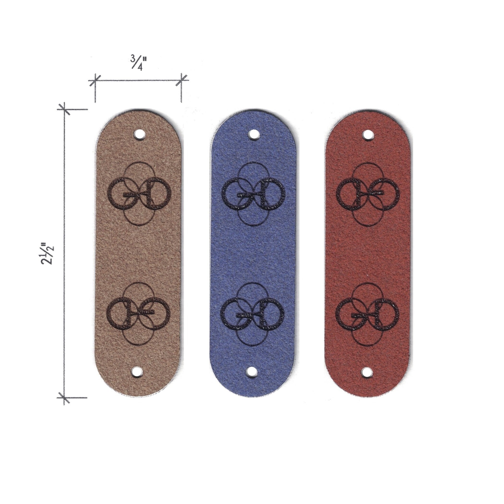 0.75 x 2.5 Inch - Custom Tags - Fold Over - Rivet Style