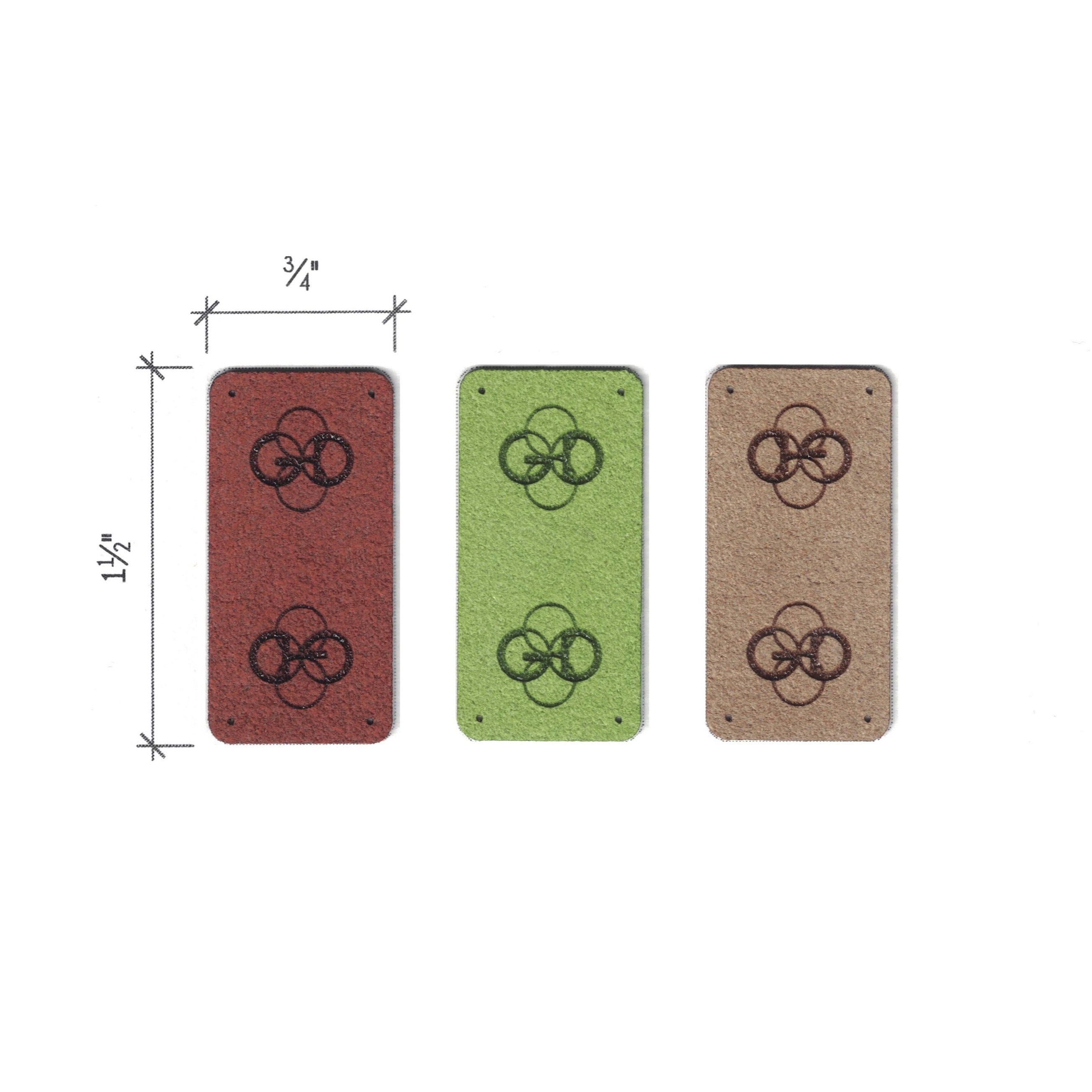 0.75 x 1.5 Inch - Custom Tags - Fold Over