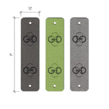 0.75 x 3 Inch - Custom Tags - Fold Over - Rivet Style