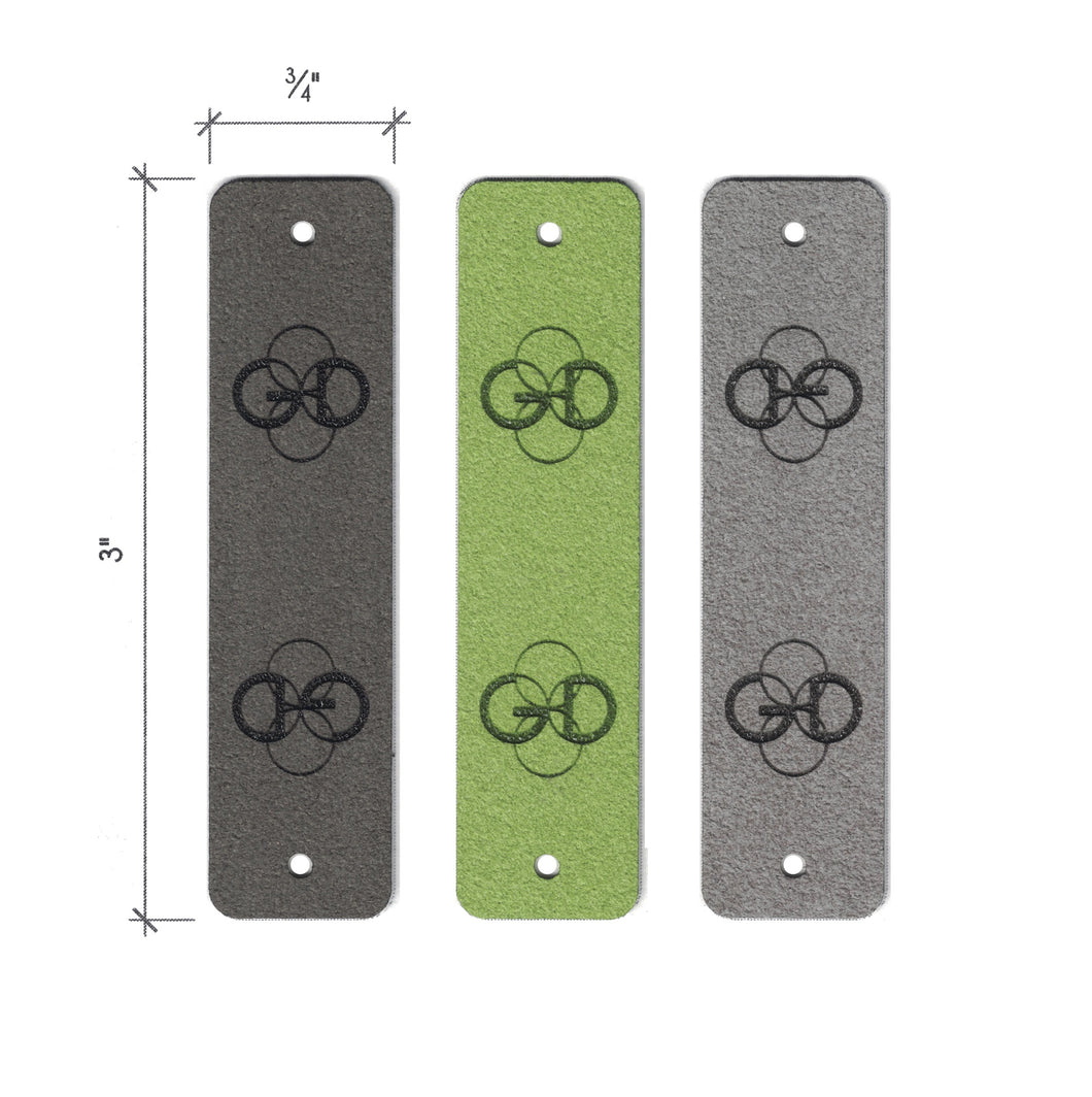 0.75 x 3 Inch - Custom Tags - Fold Over - Rivet Style